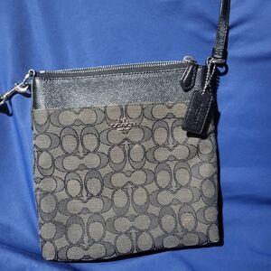 Coach Black and Gray Signature Crossbody Bag